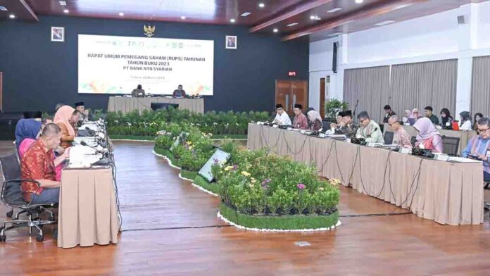 Rapat Umum Pemegang Saham (RUPS) Bank NTB Syariah tahun buku 2023 pada Selasa 26 Maret 2024