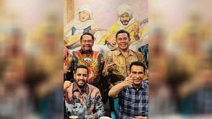 Sebelah kiri bawah, Said Saleh Alwaini Ketum DPP Apjati 2024 – 2029, dan dibelakangnya Ketum DPD Apjati NTB,H Edy Sopyan, usai Munas APJATI di Jakarta(ekbisntb.com/bul)