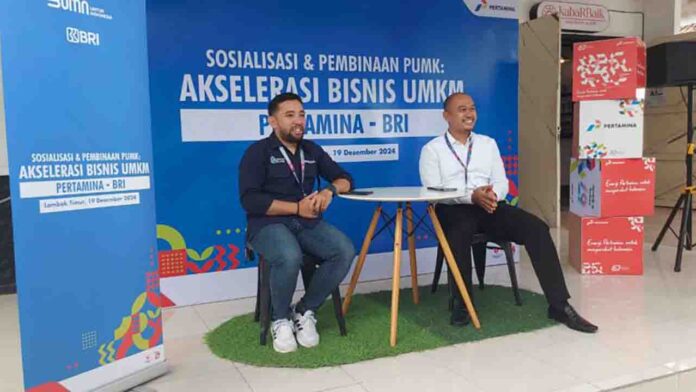 Acara sosialisasi UMKM di Lombok Timur, yang digelar PT Pertamina dan BRI untuk meningkatkan pertumbuhan ekonomi masyarakat di Lombok Timur, Kamis 19 desember 2024(ekbisntb.com/ant)