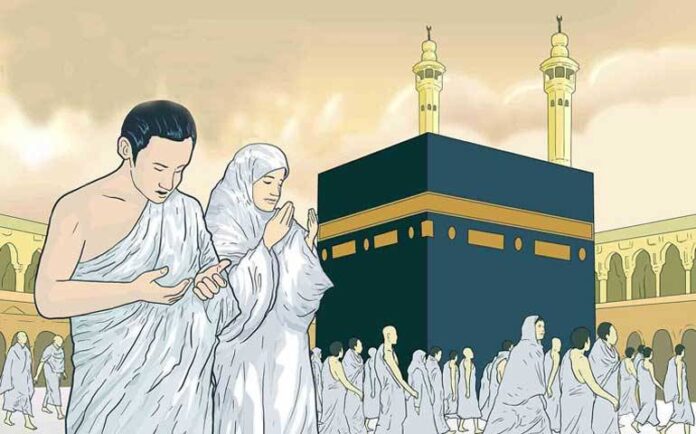 Umrah- Ilustrasi ibadah Umrah. Sejumlah jemaah umrah di Lombok merasa tertipu sebuah travel umrah. Keluarga jemaah kemudian lapor polisi dan tuntut pengembalian dana.(Ekbis NTB/ist)