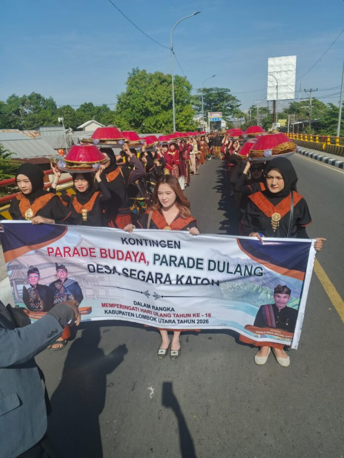 HUT Ke-18 Lombok Utara Diwarnai Pawai Budaya dan Parade Desa