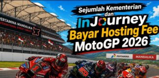 Sejumlah Kementerian dan Injourney Keroyokan Selesaikan ‘’Hosting Fee’’ MotoGP Mandalika Sejumlah Kementerian dan Injourney Keroyokan Selesaikan ‘’Hosting Fee’’ MotoGP Mandalika Ilustrasi Sirkuit Mandalika di Kabupaten Lombok Tengah, Provinsi NTB, (Suara NTB/Artificial Intelligence)