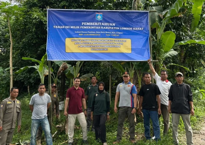 Perkuat Pengamanan Aset Daerah, BKAD Lobar Genjot Pensertifikatan Tanah dan Pemasangan Plang