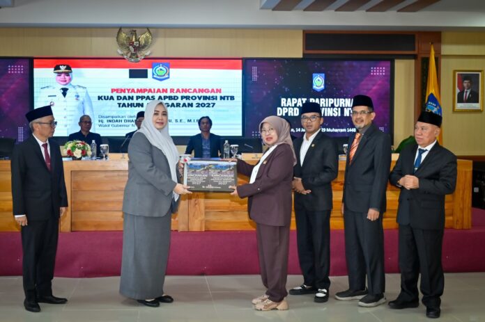 Pemprov Serahkan Rancangan KUA-PPAS APBD Murni 2027 ke DPRD NTB