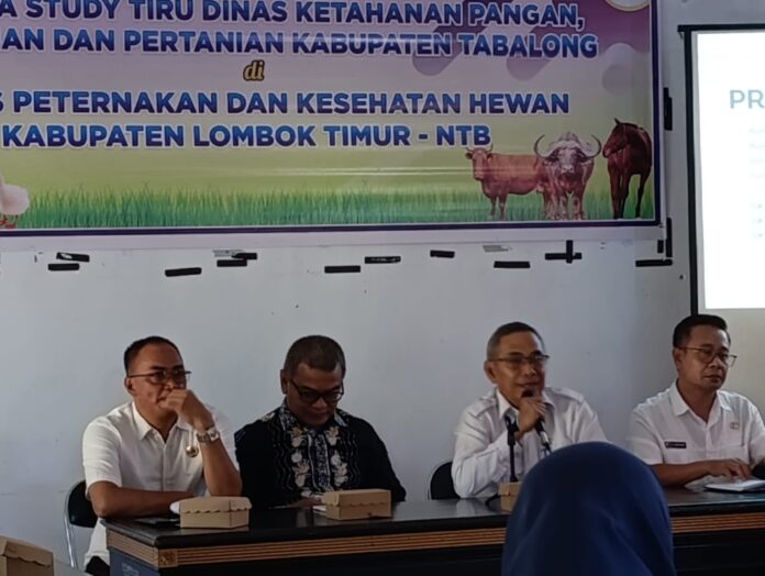 STUDI TIRU - Dinas Ketahanan Pangan, Perikanan dan Pertanian (DKP3) Kabupaten Tabalong, Kalimantan Selatan saat melakukan studi tiru ke Lotim, pada Rabu (29/7/2026). (Suara NTB/ist) Tabalong Kalsel Belajar Peternakan ke Lotim