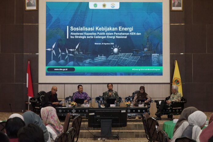 Kegiatan sosialisasi kebijakan energi. (Suara NTB/ist) DEN Dorong Peran Riset Kampus dan Ketahanan Energi Daerah