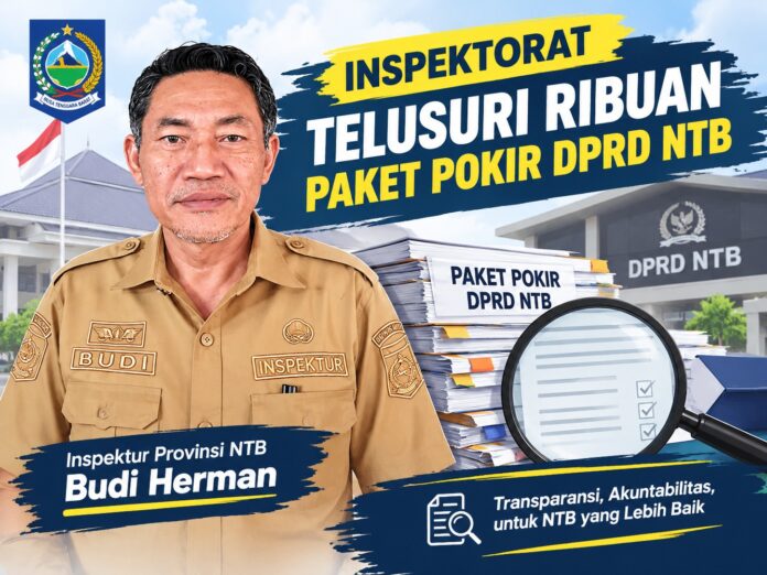 Budi Herman (Suara NTB/era) Usai Diingatkan KPK, Inspektorat Telusuri Ribuan Paket Pokir DPRD NTB