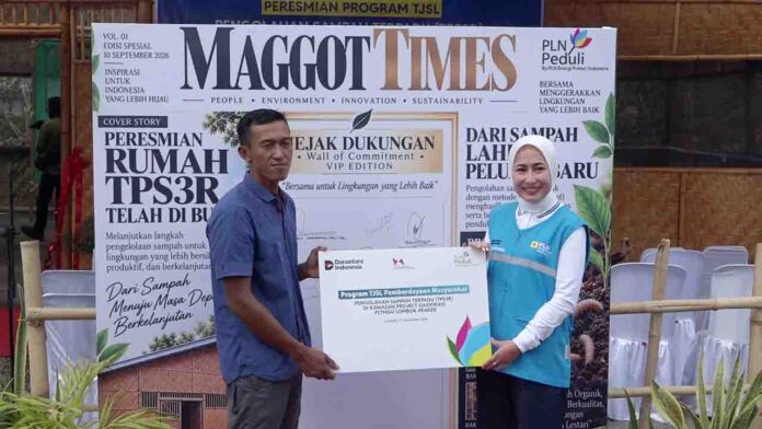 PT PLN Energi Primer Indonesia (PLN EPI) meresmikan Program Tanggung Jawab Sosial dan Lingkungan (TJSL) Pengolahan Sampah Terpadu (TPS3R) berbasis maggot di Kelurahan Tanjung Karang Permai, Kecamatan Sekarbela, Kota Mataram, Kamis (10/9/2026).