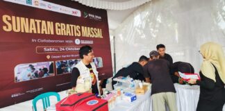 Peserta Layanan Khitanan Gratis Bank Dinar/MIM Foundation di BIK 2026 Membludak